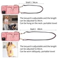 thumbnail image 2 of ShellTech Phone Case for iPhone 11 Zipper Wallet Cover with Credit Card Holder Slot Shoulder Crossbody Strap Cell Women Girls Men,Pink, 2 of 12
