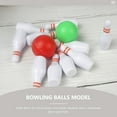 thumbnail image 4 of EIGTHTAIL 2 Sets Bowling Ball Model Small Plastic Mini House Accessory Childrens Toys Tabletop Game Micro Scene, 4 of 6