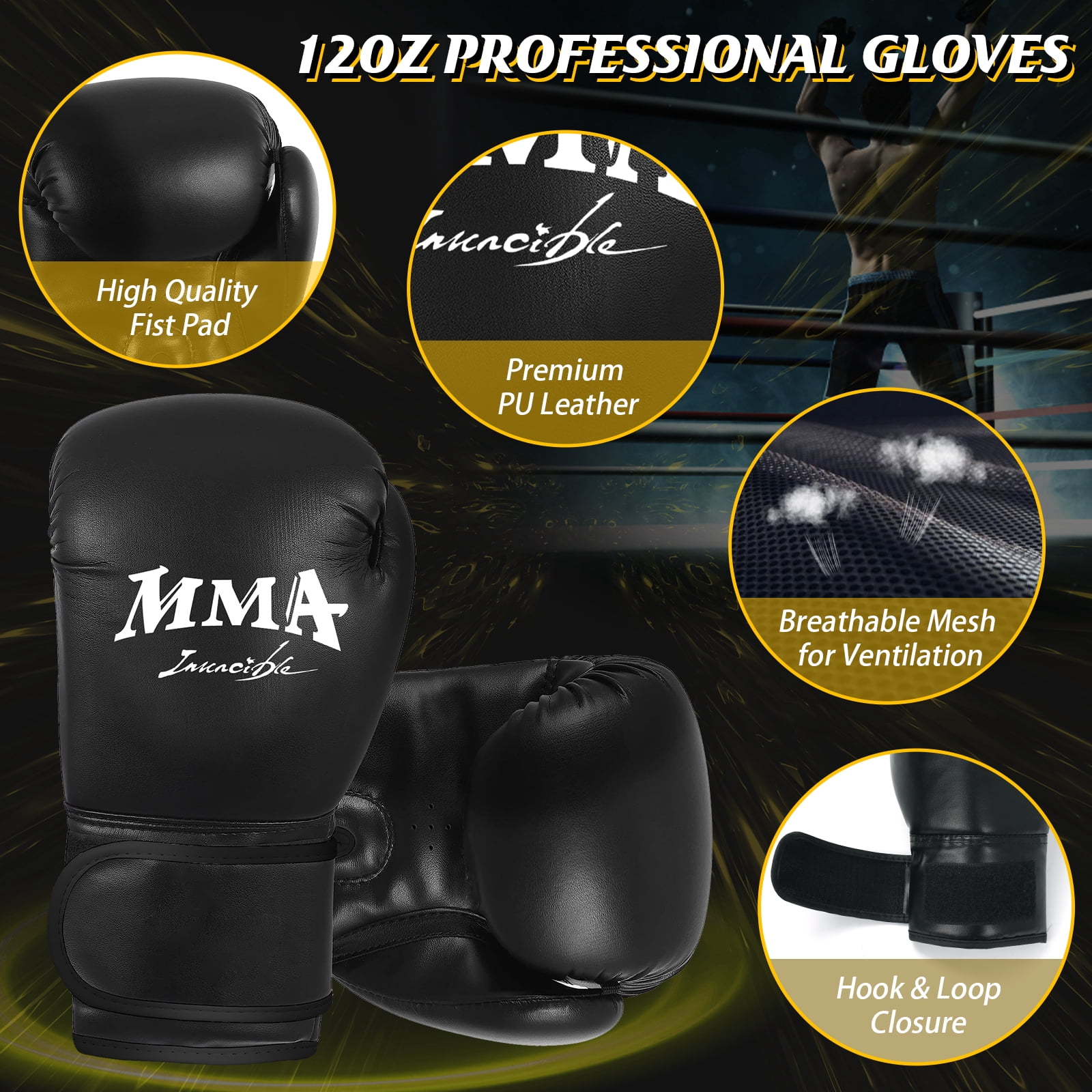 Sac De Frappe Gonflable 180 Cm Avec Base Lourde - Idéal Pour Boxe, MMA, Muay Thai, Kickboxing - Adulte & Ado, PVC Résistant