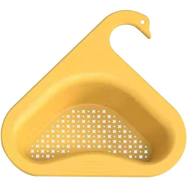 Soporte triangular para fregadero, escurridor de filtro colgante multifuncional, cesta de drenaje para fregadero de cocina en forma de cisne, cesta de drenaje para fregadero creativa
