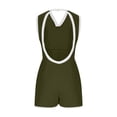 thumbnail image 6 of Women's Jumpsuit Color Blocking V-Neck Sleeveless Short Romper, Sporty Summer Casual Beach Outfit, 6 of 7