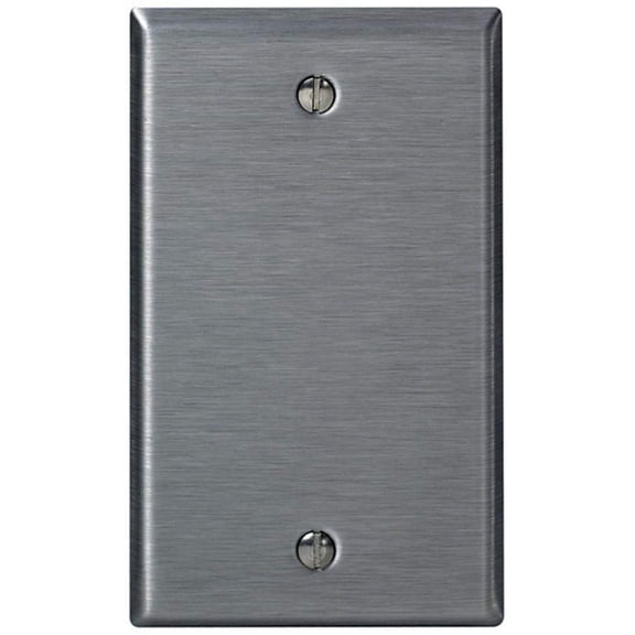 WALLPLATE 1GANG BLANK SS (Pack of 1)