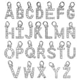 thumbnail image 1 of Uxcell 26PCS 0.1" Encanto de Letra de Rhinestone A-Z para Pulsera/Banda de Muñeca Oro Blanco, 1 of 7