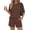 Brown, variant on 2 Piece Lounge Sets For Women Summer Airport Travel Vacation Outfits Loose Matching Clothing Spring Short Set