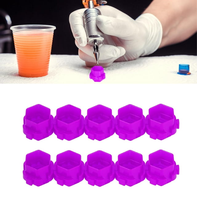 Ink Cups Shape Prevent Falling Off 200pcs Splicable Microblading Pigment Cups