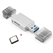 JSER USB-C Type C and USB 2.0 to NM Nano Memory Card TF Micro SD Card Reader for Huawei Cell Phone JSER