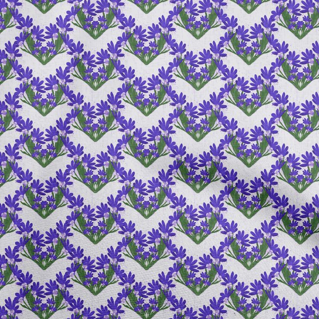 oneOone Rayon Purple Fabric Floral Sewing Material Print Fabric By The Yard 56 Inch Wide