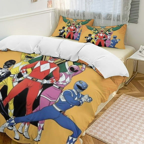 Power Rangers 3-Piece Bedding Comforter Set Bed Cover Set Soft Warm Bedding for Bedroom, Home, Hotel 86"x70"