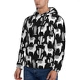 thumbnail image 2 of Hoodies for Men - Cute llamas cactus Alpaca black white Long Sleeve Comfrt Men'S Fashion Hoodies & Sweatshirts, Sweatshirts for Men Hoodies Pullover Clothing Clothes with Pouch, 2 of 7