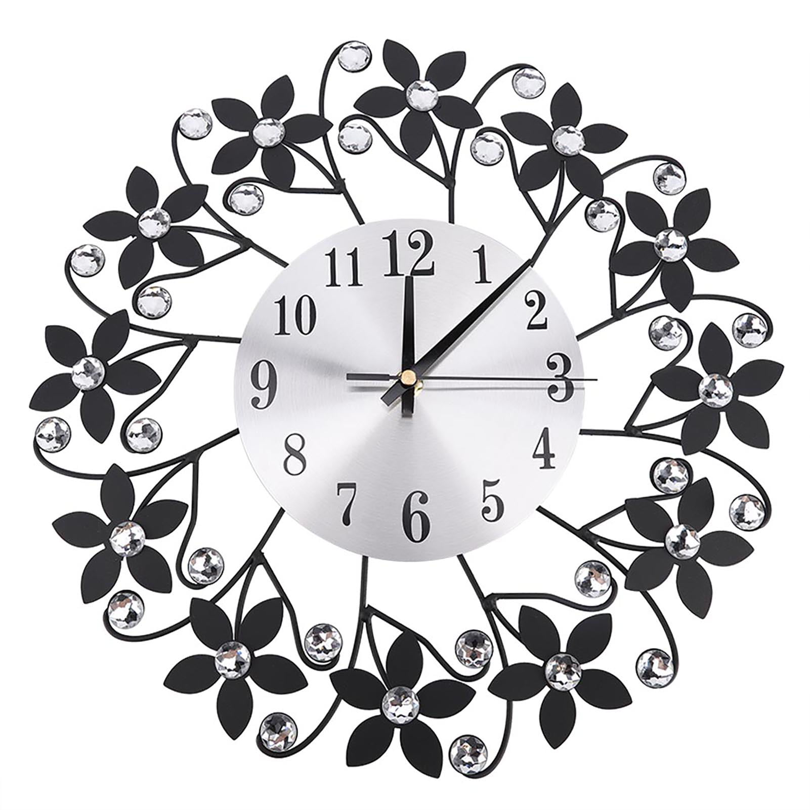 Wall Clock Mickey Mouse Love Silent Non-Ticking Black Light Grey Gift 117 