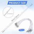 thumbnail image 2 of Ymapinc 50pcs Elastic Extender Rope Strap with Metal Ends 30cm Long White Soft String Lanyard Cord Bands for Hat Mask Fasten Party DIY Craft Making Book Binding, 2 of 5