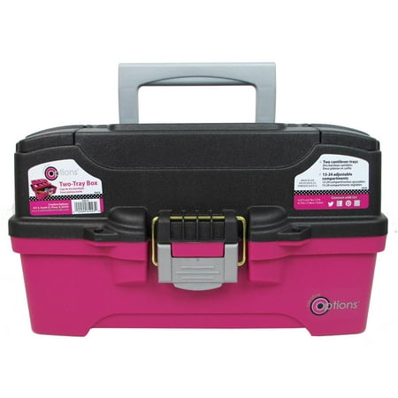- Creative Options Organizer Box Two Tray Magenta/Gy