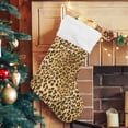 thumbnail image 5 of Leopard Print Christmas Stockings Animal Christmas Presonalized Large Stocking Sock, Set of 1 Xmas Party Winter Decor Candy Bag Family Holiday Gift, 17.7 Inch, 5 of 7