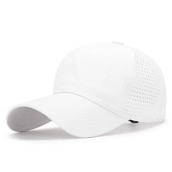 HJYCHN Spring Summer Outdoor Performance Baseball Cap Lightweight Breathable Mesh Sport Hat for Men and Women White One Size