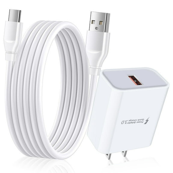 Type C Charger Block,HAOANO QC 20W USB Wall Charger Charging Block USb A to C Charger with Charging Cable 6ft Android Phone Charger for Samsung Galaxy Fast Charger Block