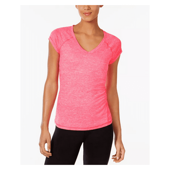 Ideology Women's V-Neck, Short Sleeve, Relaxed T-Shirt, Morning Glory, XXL