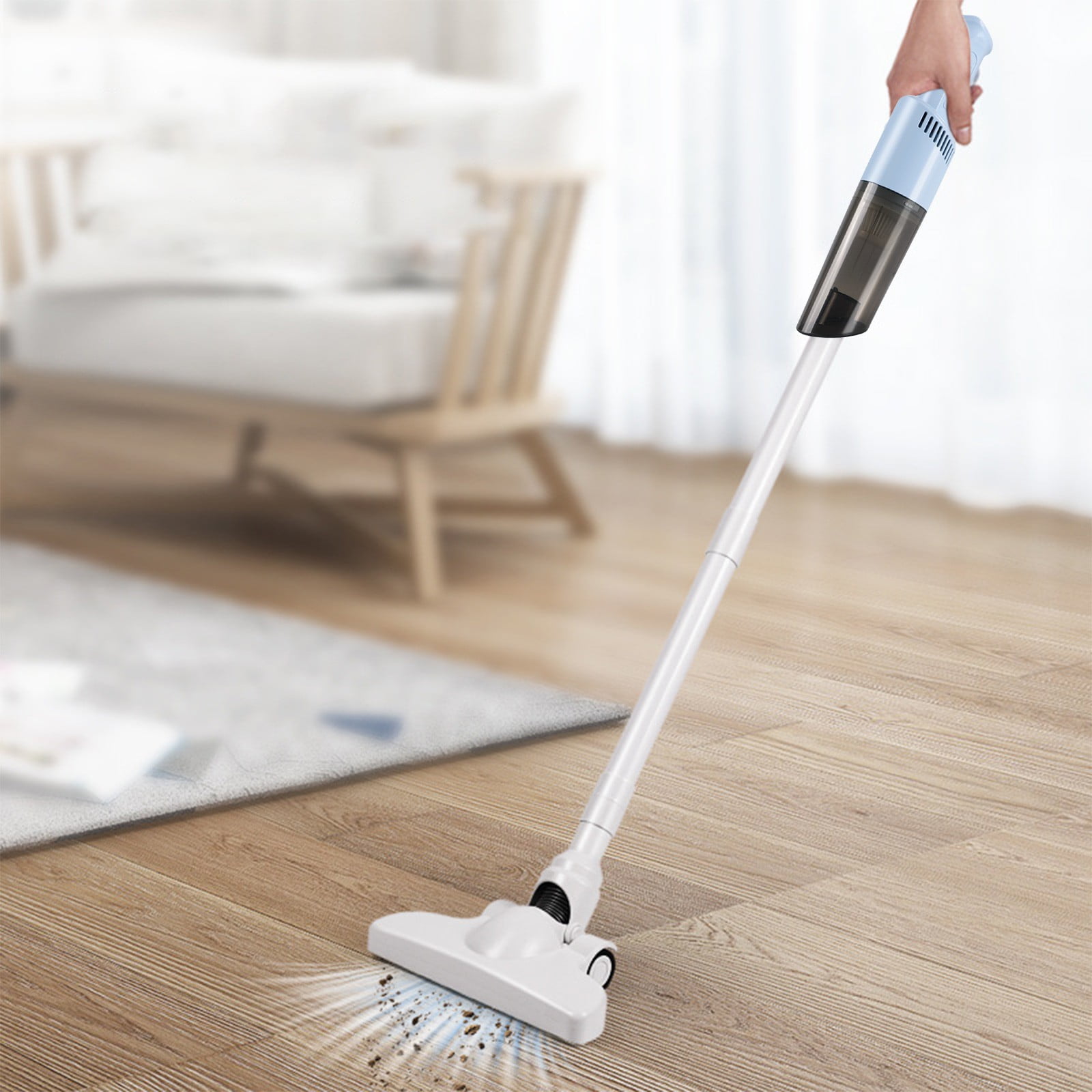 BZPIZ Home Clearance Handheld Vacuum 60 Mins Runtime Self-Standing Vacuum Cleaners for Home, Stick Vacuum with Charging Dock Station Removable Battery for Hard Floor Carpet