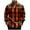 Orange, variant on BiZtdJrK Men's Plaid Shirt Long Sleeve Button Down Shirts Casual Muscle Fit Lapel Blouse Outdoor Work Tops Vacation Outfits Orange XXL Prime Today