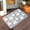 Gray #2, variant on Halloween Pumpkin Rug Non-Slip Flannel Bath Mat | Soft Polyester Carpet for Doorstep Living Room Bedroom | Stain-Resistant Easy Clean Fall Decor | Gray Pink Black 19.6x31.4in