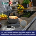 thumbnail image 4 of Vivicreate 7 inch Cast Aluminum Stock Pot with Lid – Marble Nonstick Coating, Rubber-Coated Handle, Stainless Steel Bottom, Dishwasher Safe Cookware, 4 of 6