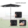 thumbnail image 3 of ACEGOSES 10 x 7ft LED Outdoor Patio Umbrellas,Aluminium Frame Table Umbrella for Garden,Deck and Pool,Black, 3 of 8