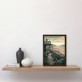 thumbnail image 2 of Summer Beach House Coastal Landscape Illustration Artwork Framed Wall Art Print A4, 2 of 4