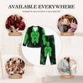 thumbnail image 7 of Picia St Patrick's day Pattern Women’s Long-Sleeve Sleepwear Set - Soft 2-Piece Loungewear with Pockets, Comfy PJs for Relaxing Nights-Small, 7 of 7