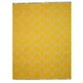 thumbnail image 1 of EORC IE51YL Tapis d'Extérieur Marocain Réversible en Polyester Jaune 7.75 x 9.75 Pieds Noué à la Main, 1 of 3