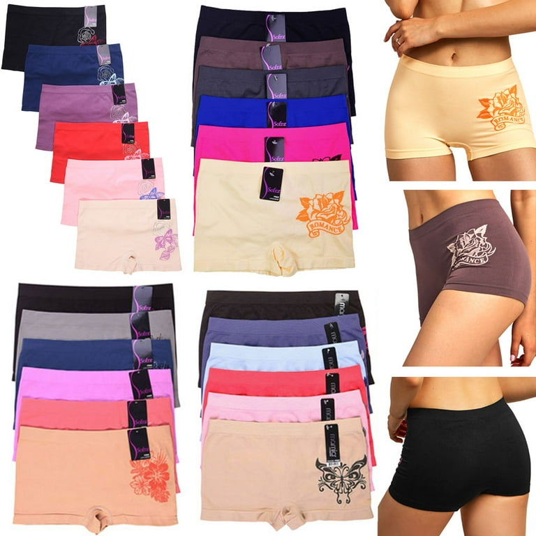 1 Seamless Boyshort Women Underwear Booty Panties Boxer Brief Stretch Yoga  Dance