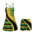 thumbnail image 5 of Yuyamidu Jamaican Flag Tennis Dresses for Women Size 2XL Stylish Athletic Dress with Shorts Soft Spaghetti Straps Workout Dress Summer Golf Outfits, 5 of 7