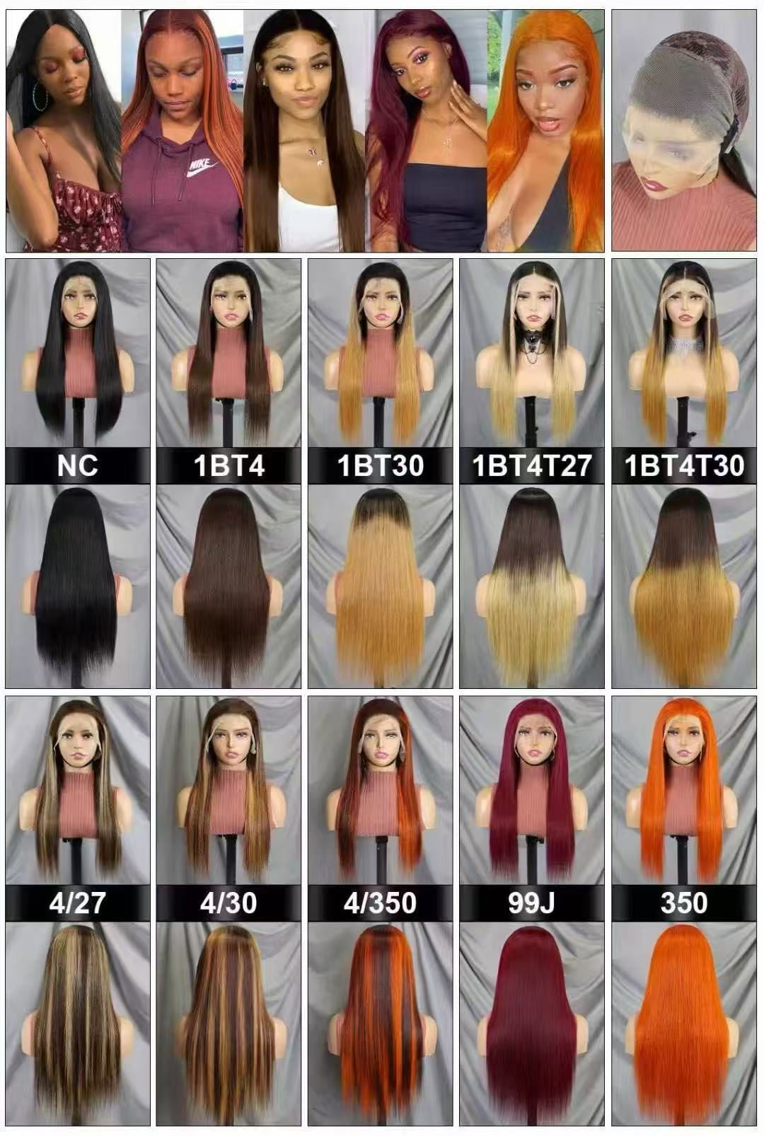 13x4 Full Frontal Lace Glueless 22inch wig many Colors available STRAIGHT 200% High-Density Pre-Plucked Human Hair Wigs Long Hair
