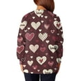 thumbnail image 5 of FrzhBrz Valentines Day Womens Scrub Jacket Long Sleeve Button Down Cute Print Valentine's Day Holiday Nurse Working Uniforms, 5 of 5