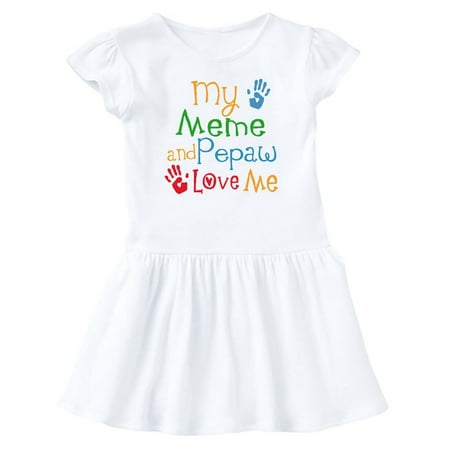 

Inktastic Meme and Pepaw Love Me Gift Baby Girl Dress