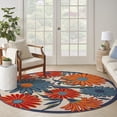 thumbnail image 5 of Nourison Aloha Outdoor Multicolor 5'3" x Round Area Rug (5 Round), 5 of 9