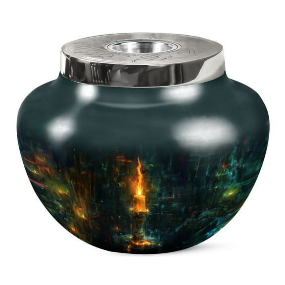 KARYLIZ Candle Large Urn For Ashes Adult Male & Female - Adult Urns For Human Ashes Men - Burial Urns For Adult Human Ashes - Decorative Urns For Women Human Ashes - Burial Urn For Ashes