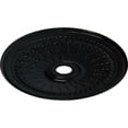 thumbnail image 3 of 29 1/8"OD x 3 5/8"ID x 1"P Oakleaf Ceiling Medallion (Fits Canopies up to 6 1/4"), Hand-Painted Black Pearl, 3 of 6