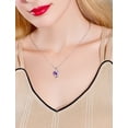 thumbnail image 3 of VESITIM Infinite Heart Pendant Sterling Silver Butterfly Necklace for Women Jewelry Gift with Birthstone February Created Amethyst, 3 of 7