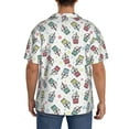 thumbnail image 3 of KLL Milk Tea Print Men's Shirt Short Sleeve Button Down Summer Cuba Beach Shirts- Small, 3 of 5