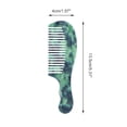 thumbnail image 2 of Unique Bargains 1 Pc Women Durable Marble Texture Large Tooth Comb Dark Green Acetate Sheet, 2 of 6