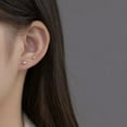 thumbnail image 6 of K-KED Shiny Solid 925 Sterling Silver 2/3/mm Stud Earrings Studs Screw Backs-Gold-3 mm, 6 of 7