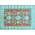 thumbnail image 1 of Ahgly Company Indoor Rectangle Geometric Light Blue Traditional Area Rugs, 3' x 5', 1 of 4