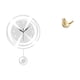 thumbnail image 5 of Reloj De Pared Con Pájaros Dorados, Moderno Adorno Decorativo Para El Hogar, Grandes Números Arábigos, Ligero Y Silencioso, Escultura Acrílica Para Cocina, Estudio, Granja, Escritorio,, 5 of 8
