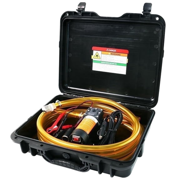 Steauty 12V 120GPH Fuel Transfer Pump - Copper Motor, High-Strength Polymer Body - Gas/Diesel, Cars/Trucks/Boats