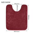 thumbnail image 5 of Ryvnso Dark Red Bathroom Shaggy Rugs Toilet Mat Soft Contour Rug, 5 of 9