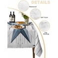 thumbnail image 2 of Texas Star Vintage Table Cloth, Waterproof Tablecloth for Rectangle Tables, Navy Blue Wooden Retro Reusable Washable Fabric Table Cover for Restaurant Kitchen Dining Tables 60"x102", 2 of 9