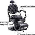 thumbnail image 4 of BarberPub Heavy Duty Metal Vintage Barber Chair All Purpose Hydraulic Salon Beauty Spa Chair 3849, 4 of 6