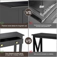 thumbnail image 5 of Kinsuite 59" Console Tables for Entryway - Accent Table with 4 Drawers & Extra Storage Shelf, Rustic Entryway Table, Wooden Sofa Tables for Living Room Hallway, Black & Gold, 5 of 13
