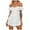 White-05, variant on REALiKUN Women Boho Romper Off Shoulder Ruffle Chiffon Shorts Jumpsuit Playsuits