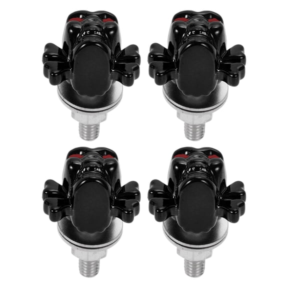 Unique Bargains Universal Motorcycle M6 License Plate Screws Cover 38mm Anti Theft License Plate Screw Frame Bolt Kit Aluminum Alloy Black 4 Pcs