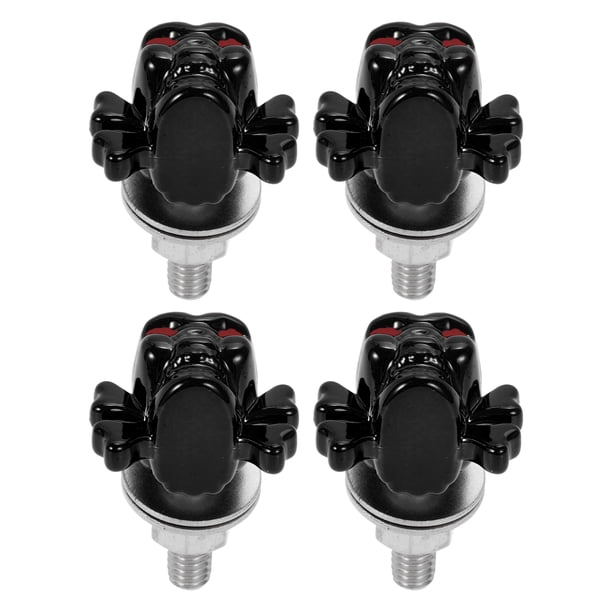 Tornillos de matrícula universales para motocicleta M6 de Unique Bargains, cubierta de 38 mm, kit de tornos de matrícula antirrobo de aleación de aluminio negro, 4 piezas